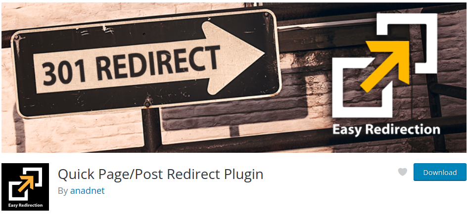 Quick Page/Post Redirect Plugin