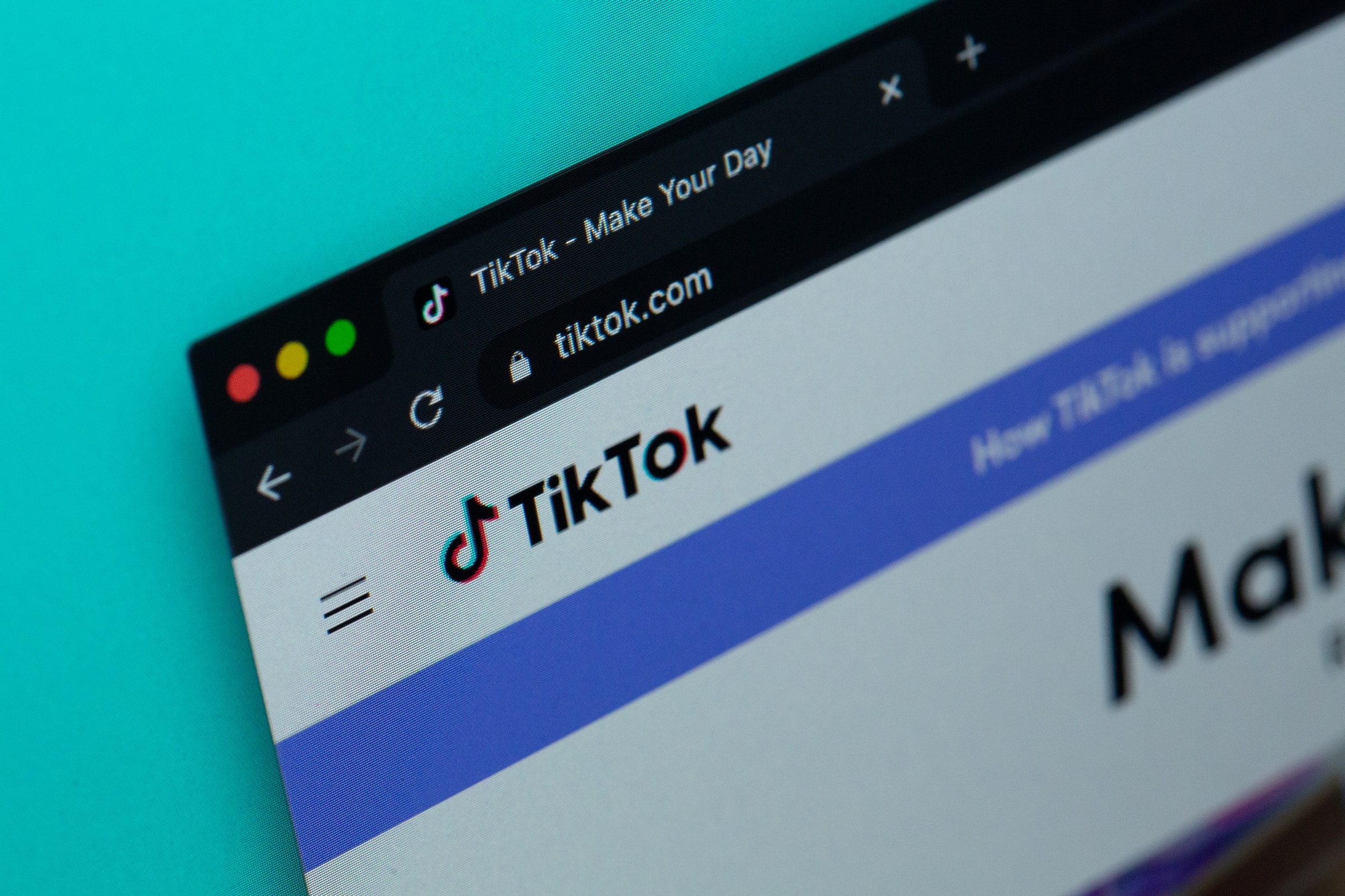 TikTok homepage
